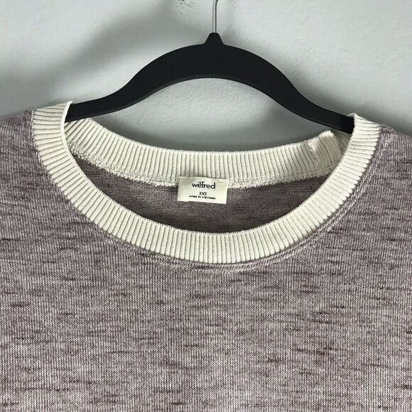 Aritzia Wilfred Womens Size XXS Sweater Berri Crew‎ Neck Heathered Lightweight - Picture 5 of 14